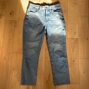 Madewell curvy perfect vintage jean light blue wash
